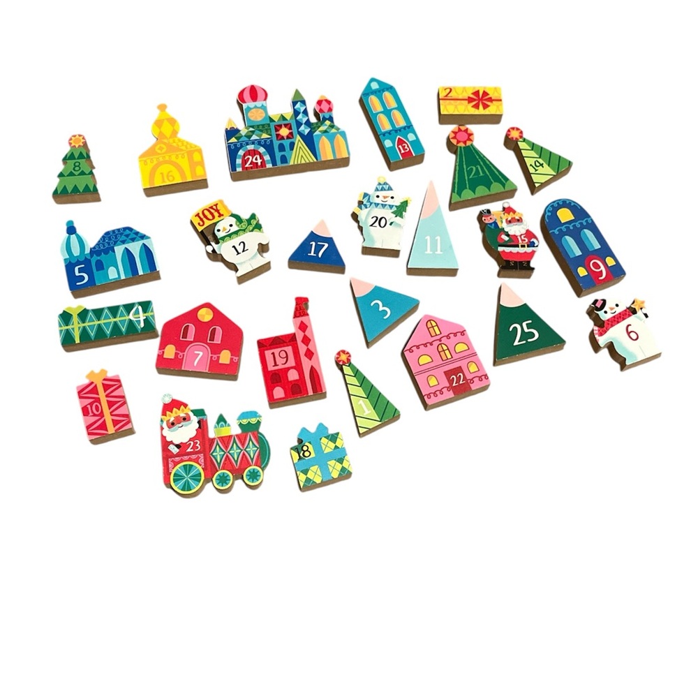 Colorful Wooden Advent Calendar Set for Kids